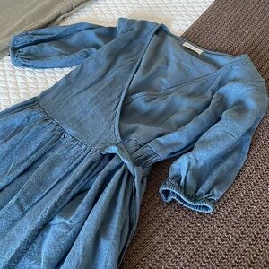 Little Cottonwood blue astrid wrap dress